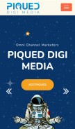 How piqued.in looks like on a mobile device such as an iPhone.