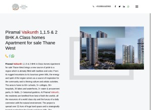 How piramalvaikunth-website.com looks like on a tablet such as an iPad.