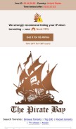 How pirateproxy.space looks like on a mobile device such as an iPhone.