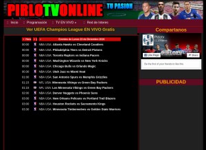 How pirlotvhd.online looks like on a tablet such as an iPad.