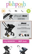 How pishposhbaby.com looks like on a mobile device such as an iPhone.