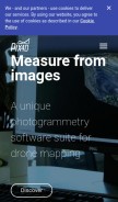 How pix4d.com looks like on a mobile device such as an iPhone.