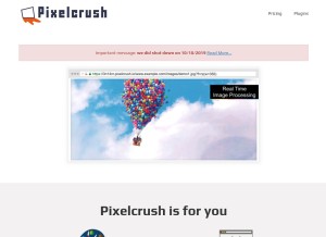How pixelcrush.io looks like on a tablet such as an iPad.