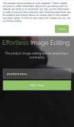 How pixelz.com looks like on a mobile device such as an iPhone.