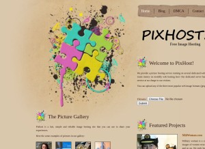 How pixhost.icu looks like on a tablet such as an iPad.