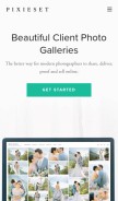How pixieset.com looks like on a mobile device such as an iPhone.