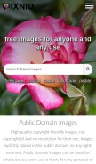 How pixnio.com looks like on a mobile device such as an iPhone.