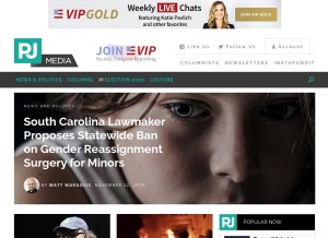 How pjmedia.com looks like on a tablet such as an iPad.