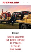 How pjtrailers.com looks like on a mobile device such as an iPhone.