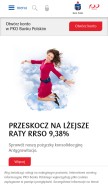 How pkobp.pl looks like on a mobile device such as an iPhone.
