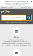 How pkt.pl looks like on a mobile device such as an iPhone.