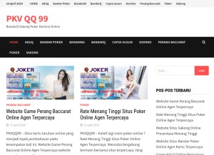 How pkvqq99.com looks like on a tablet such as an iPad.