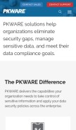 How pkware.com looks like on a mobile device such as an iPhone.