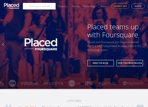 How placed.com looks like on a tablet such as an iPad.