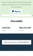 How placeimg.com looks like on a mobile device such as an iPhone.