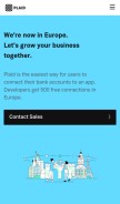 How plaid.com looks like on a mobile device such as an iPhone.