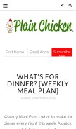 How plainchicken.com looks like on a mobile device such as an iPhone.