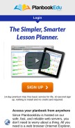 How planbookedu.com looks like on a mobile device such as an iPhone.