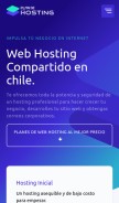 How plandehosting.cl looks like on a mobile device such as an iPhone.