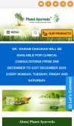 How planetayurveda.com looks like on a mobile device such as an iPhone.
