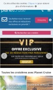 How planetcruise.com looks like on a mobile device such as an iPhone.