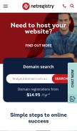How planetdomain.com looks like on a mobile device such as an iPhone.