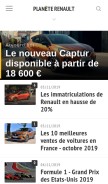 How planeterenault.com looks like on a mobile device such as an iPhone.