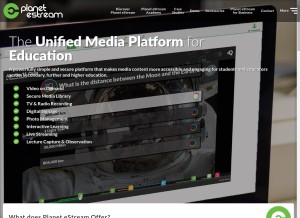How planetestream.com looks like on a tablet such as an iPad.