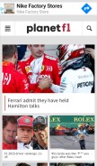 How planetf1.com looks like on a mobile device such as an iPhone.