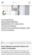 How planetmoebel.de looks like on a mobile device such as an iPhone.