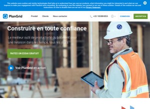 How plangrid.com looks like on a tablet such as an iPad.