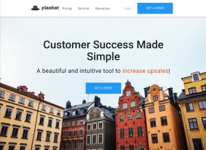 How planhat.com looks like on a tablet such as an iPad.