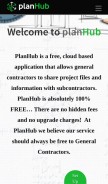 How planhub.com looks like on a mobile device such as an iPhone.