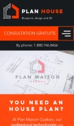 How planmaisonquebec.com looks like on a mobile device such as an iPhone.