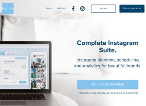 How plannthat.com looks like on a tablet such as an iPad.