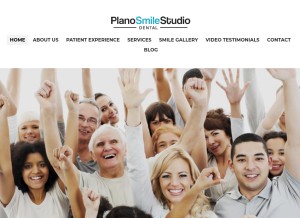 How planosmilestudio.com looks like on a tablet such as an iPad.