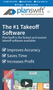 How planswift.com looks like on a mobile device such as an iPhone.