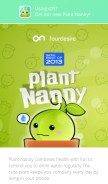 How plantnannyapp.com looks like on a mobile device such as an iPhone.