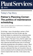 How plantservices.com looks like on a mobile device such as an iPhone.