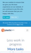 How plasticscm.com looks like on a mobile device such as an iPhone.