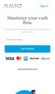 How plastiq.com looks like on a mobile device such as an iPhone.