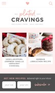 How platedcravings.com looks like on a mobile device such as an iPhone.