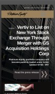 How platinumequity.com looks like on a mobile device such as an iPhone.