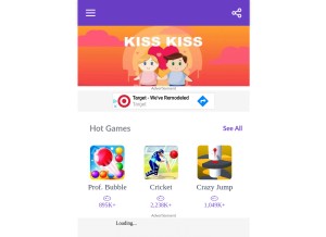 How play2048.net looks like on a tablet such as an iPad.