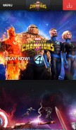 How playcontestofchampions.com looks like on a mobile device such as an iPhone.