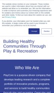 How playcore.com looks like on a mobile device such as an iPhone.
