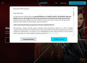 How player.pl looks like on a tablet such as an iPad.