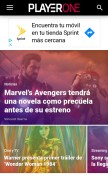 How playerone.vg looks like on a mobile device such as an iPhone.