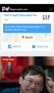 How playerswiki.com looks like on a mobile device such as an iPhone.