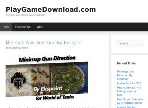 How playgamedownload.com looks like on a tablet such as an iPad.